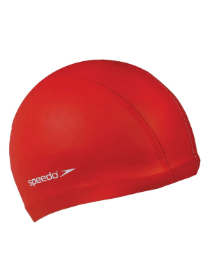 Speedo Senior Polyester Swim Cap - Red